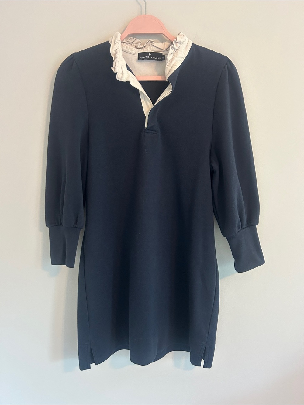 Pomander Place Tuckernuck Charlotte Terry Shirt Ruffle Dress Preppy